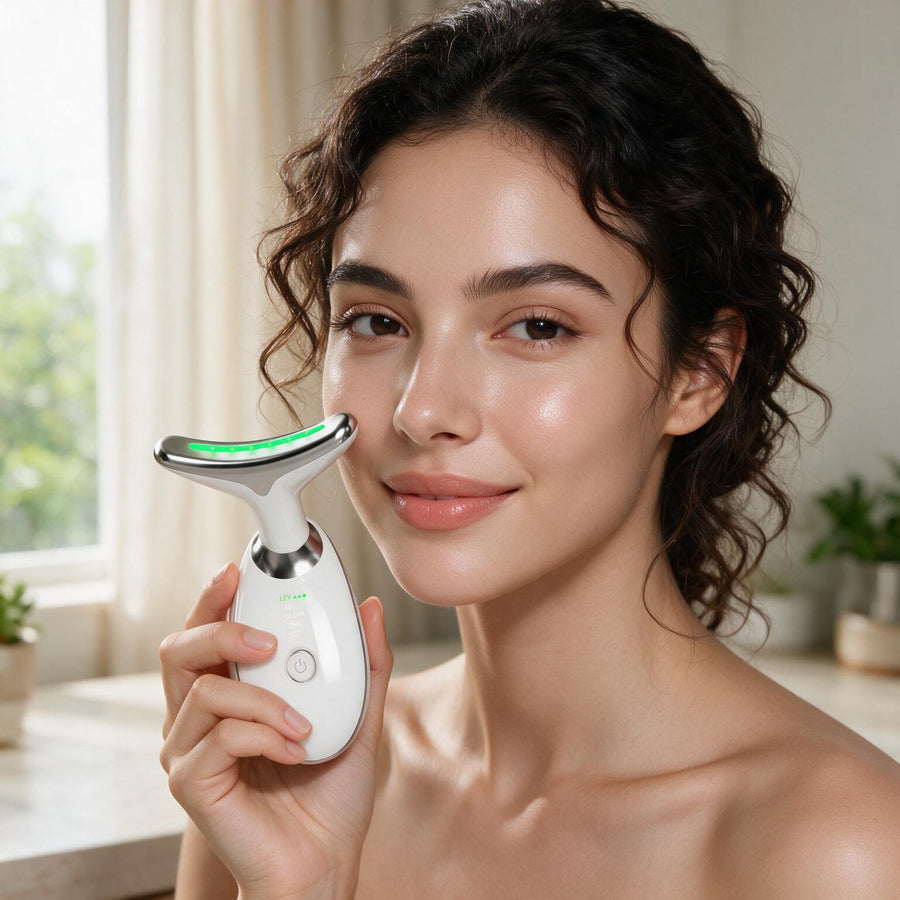 Microcorriente EMS que reafirma rostro y cuello